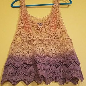 Lace ombre tank